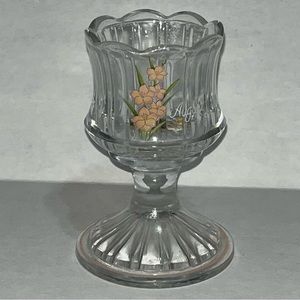 Vintage‎ Fenton Votive August Flower Candleholder